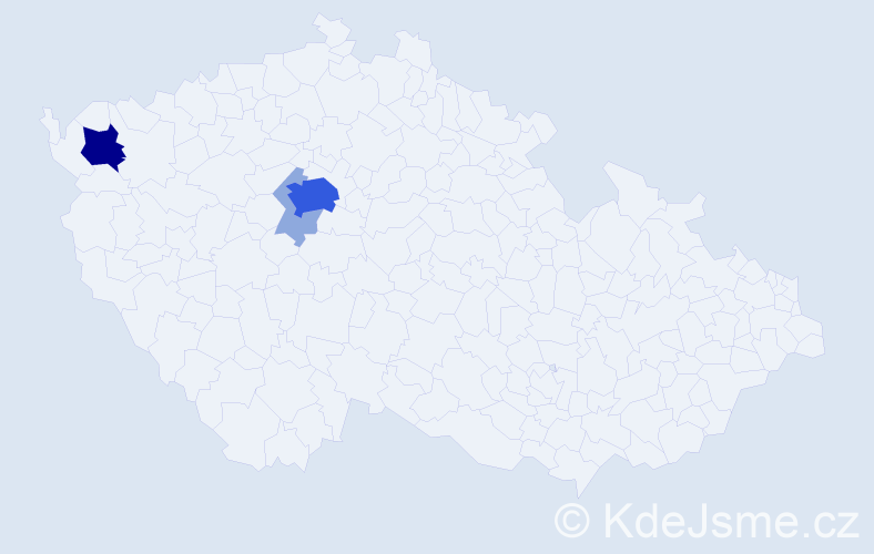 Příjmení: 'Majgotová', počet výskytů 9 v celé ČR