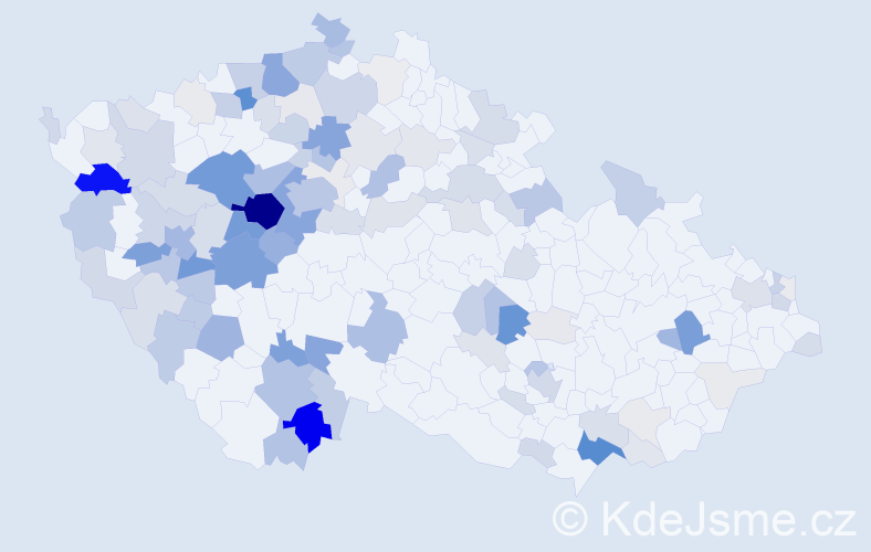 Příjmení: 'Štětka', počet výskytů 464 v celé ČR