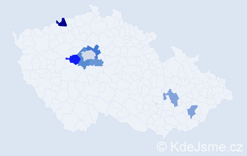 Příjmení: 'Spirovová', počet výskytů 13 v celé ČR