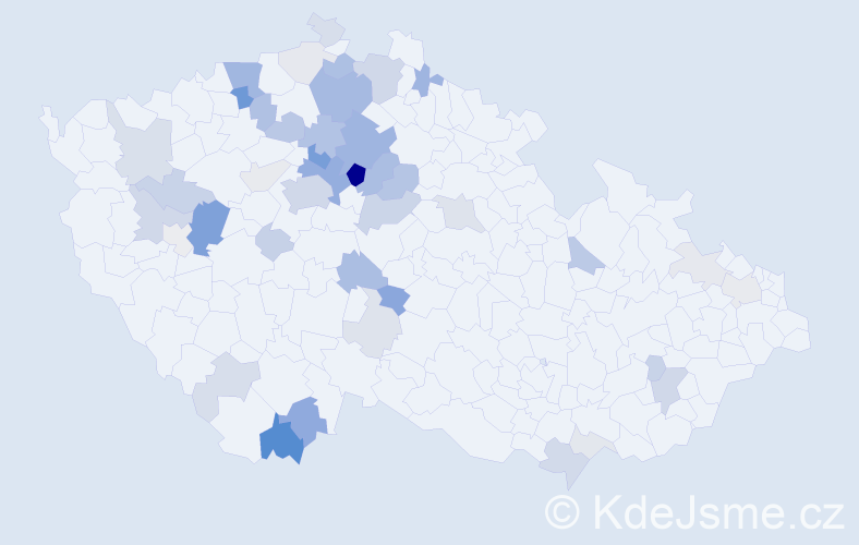 Příjmení: 'Horčic', počet výskytů 142 v celé ČR