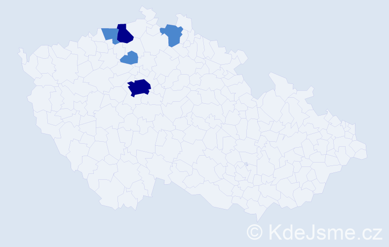 Příjmení: 'Applt', počet výskytů 9 v celé ČR