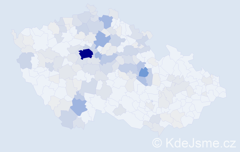 Příjmení: 'Vomáčková', počet výskytů 621 v celé ČR