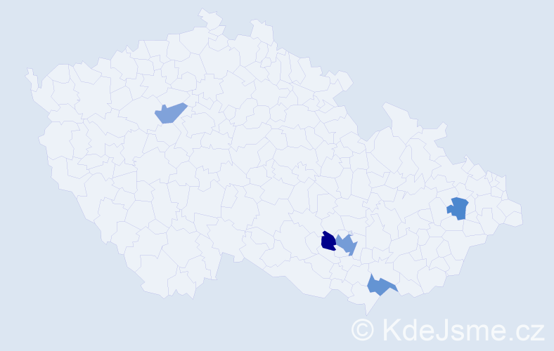 Příjmení: 'Suchopová', počet výskytů 7 v celé ČR