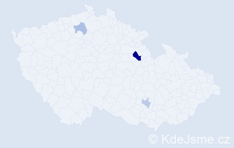Příjmení: 'Lesenská', počet výskytů 7 v celé ČR