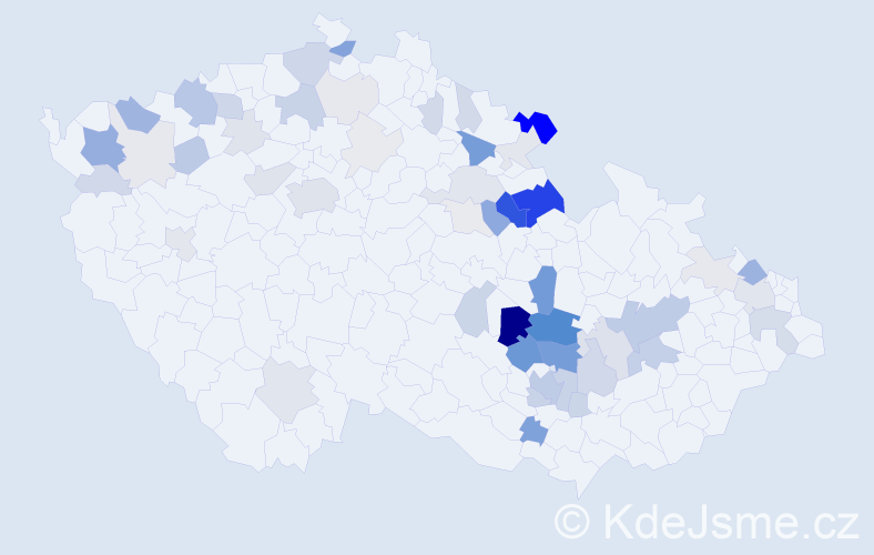 Příjmení: 'Hamerská', počet výskytů 194 v celé ČR