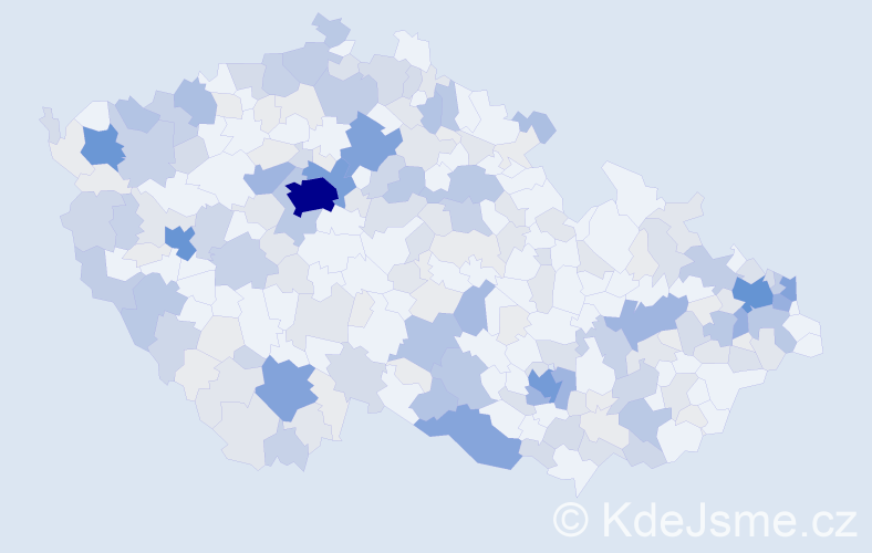 Příjmení: 'Szabó', počet výskytů 753 v celé ČR
