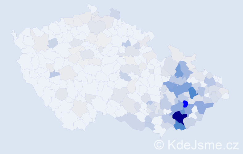 Příjmení: 'Andrýsková', počet výskytů 696 v celé ČR