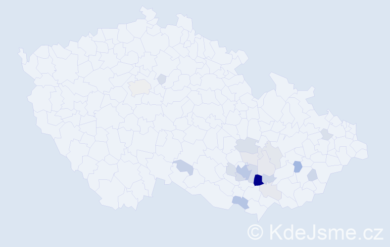Příjmení: 'Robešová', počet výskytů 66 v celé ČR