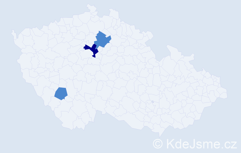 Příjmení: 'Wiznerová', počet výskytů 5 v celé ČR