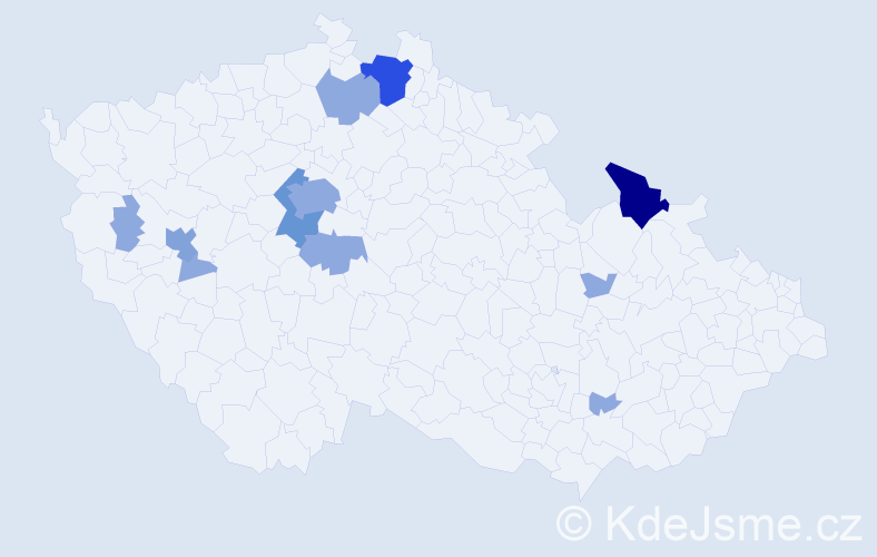 Příjmení: 'Schiffnerová', počet výskytů 25 v celé ČR