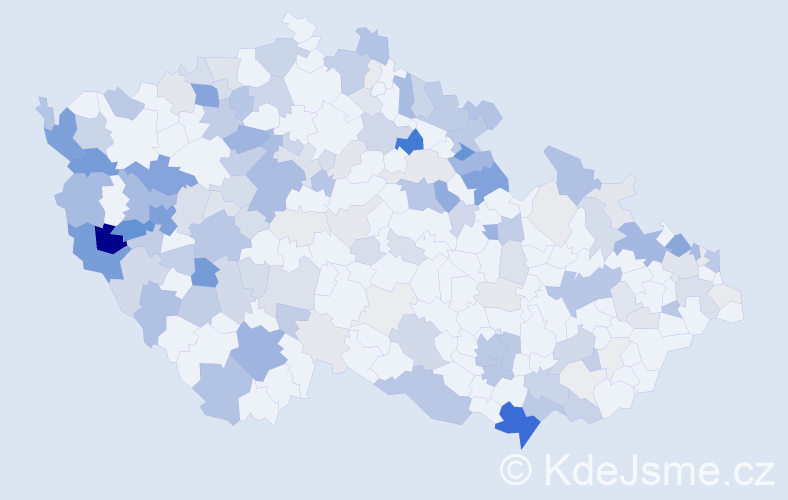 Příjmení: 'Jung', počet výskytů 595 v celé ČR