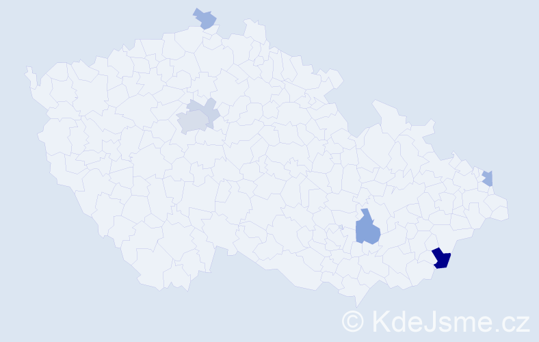 Příjmení: 'Crkoň', počet výskytů 16 v celé ČR
