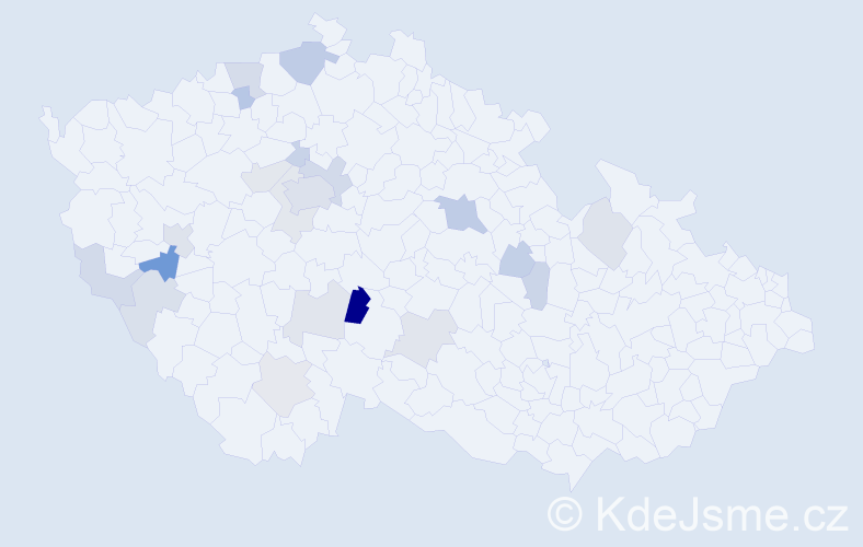 Příjmení: 'Kostkubová', počet výskytů 44 v celé ČR