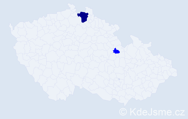 Příjmení: 'Hodo', počet výskytů 3 v celé ČR