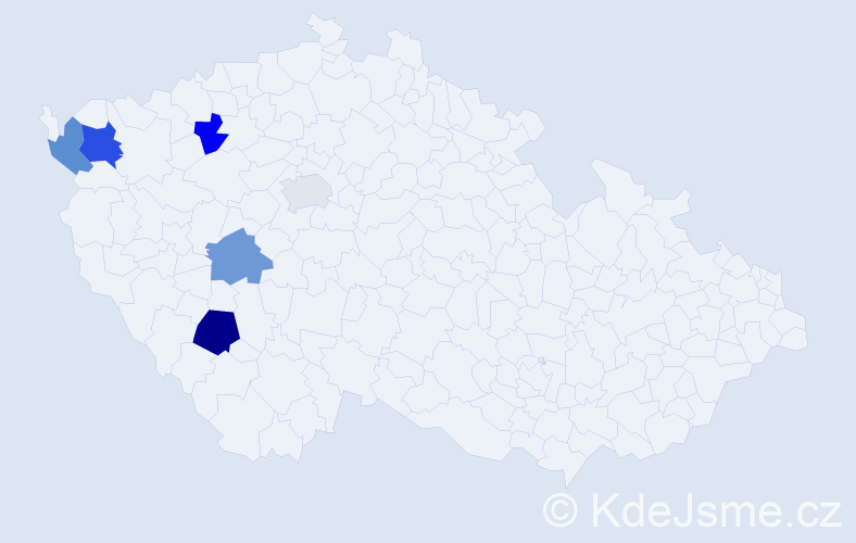 Příjmení: 'Zajčenko', počet výskytů 8 v celé ČR