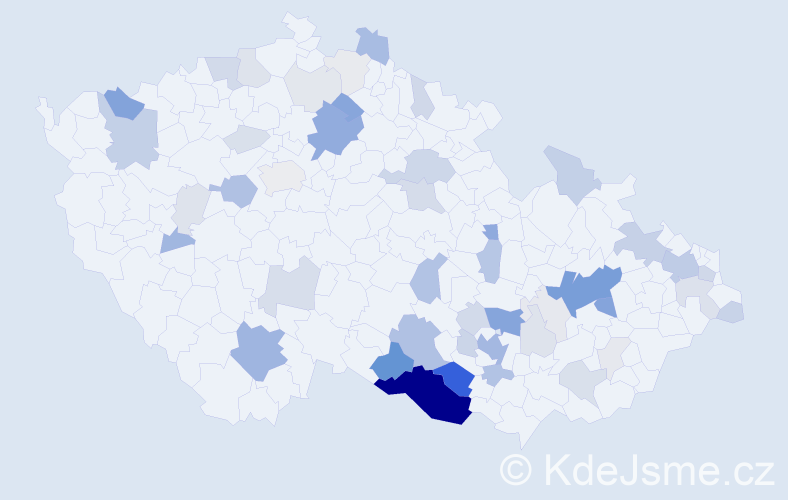 Příjmení: 'Mahr', počet výskytů 204 v celé ČR
