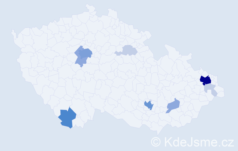 Příjmení: 'Adamíček', počet výskytů 29 v celé ČR