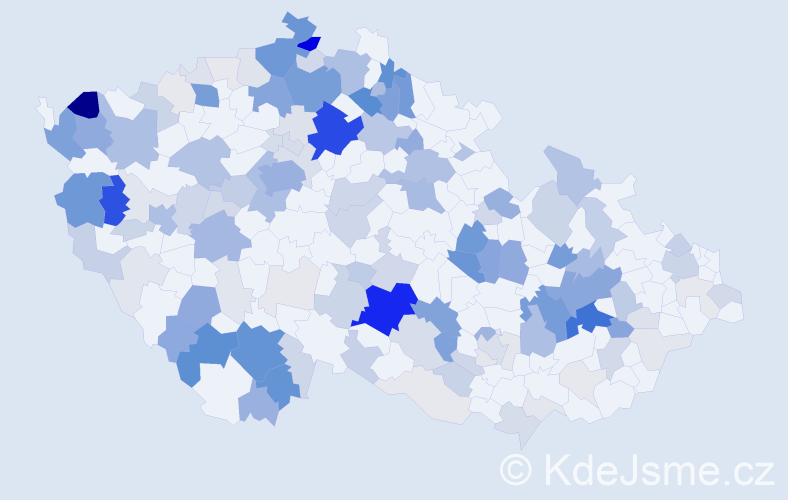 Příjmení: 'Kolda', počet výskytů 536 v celé ČR