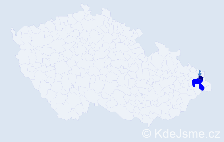 Příjmení: 'Didik', počet výskytů 6 v celé ČR