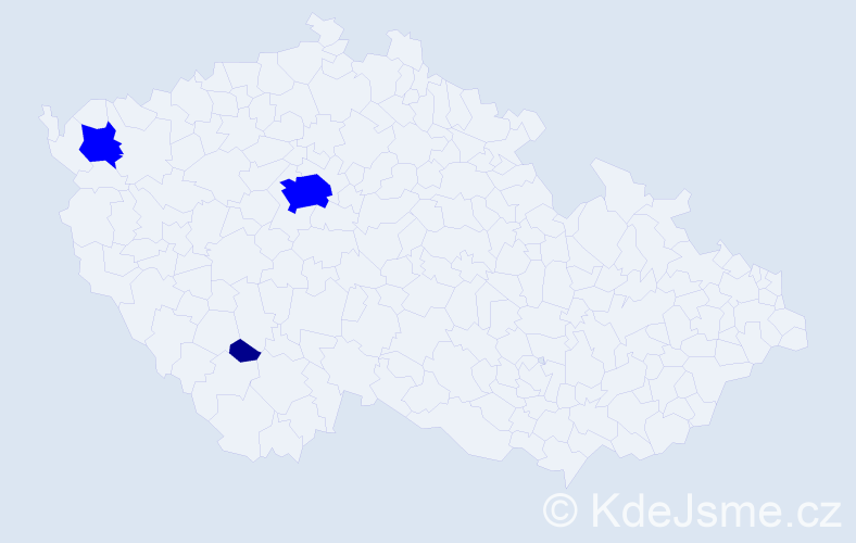 Příjmení: 'Urchsová', počet výskytů 4 v celé ČR