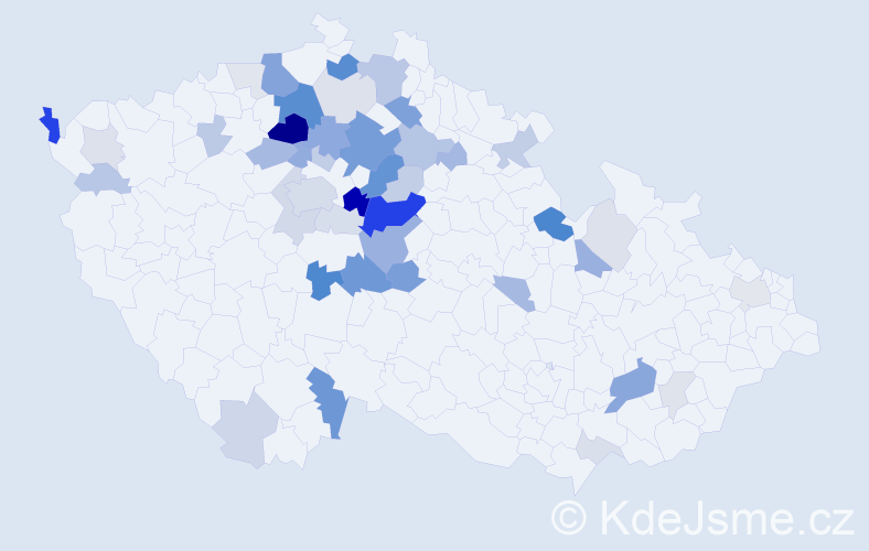 Příjmení: 'Balšánek', počet výskytů 146 v celé ČR