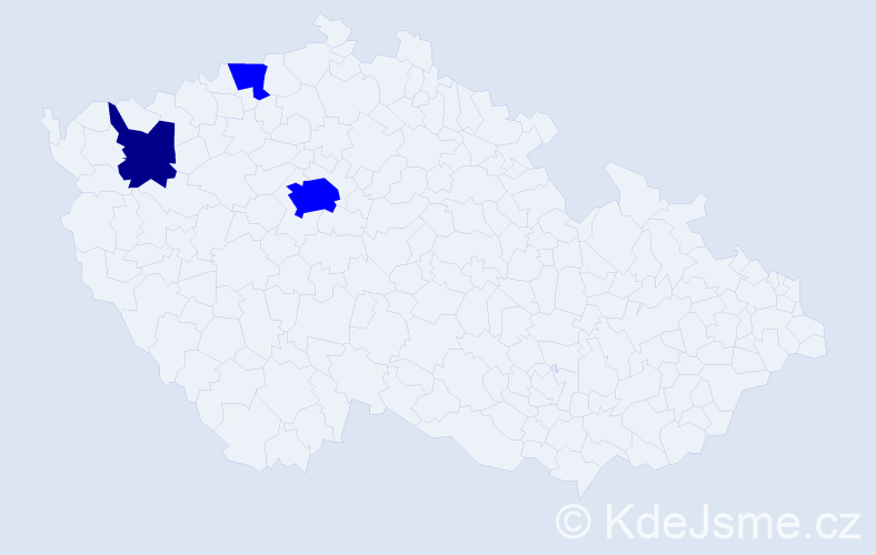 Příjmení: 'Vdovichenko', počet výskytů 4 v celé ČR