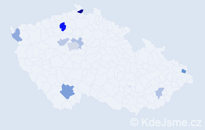 Příjmení: 'Reitz', počet výskytů 18 v celé ČR