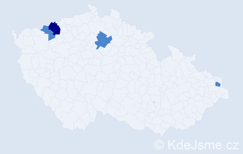 Příjmení: 'Kostyánová', počet výskytů 6 v celé ČR