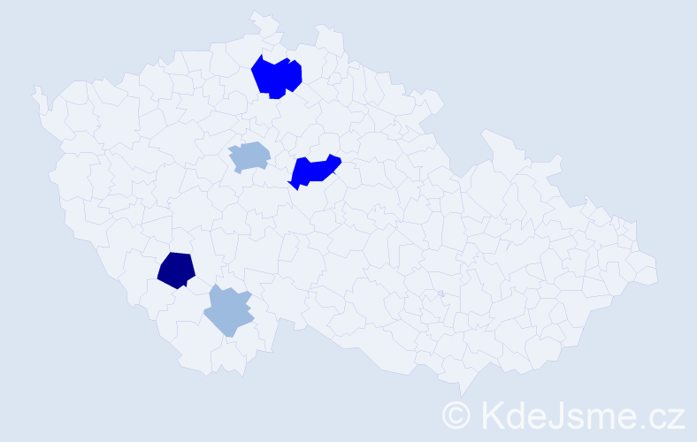 Příjmení: 'Villnerová', počet výskytů 12 v celé ČR