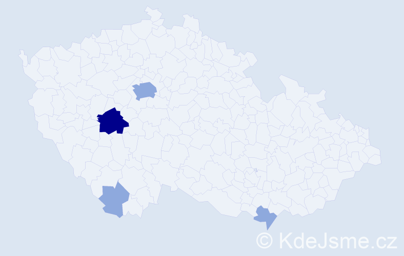 Příjmení: 'Pammer', počet výskytů 10 v celé ČR
