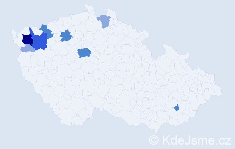 Příjmení: 'Slivkanič', počet výskytů 18 v celé ČR