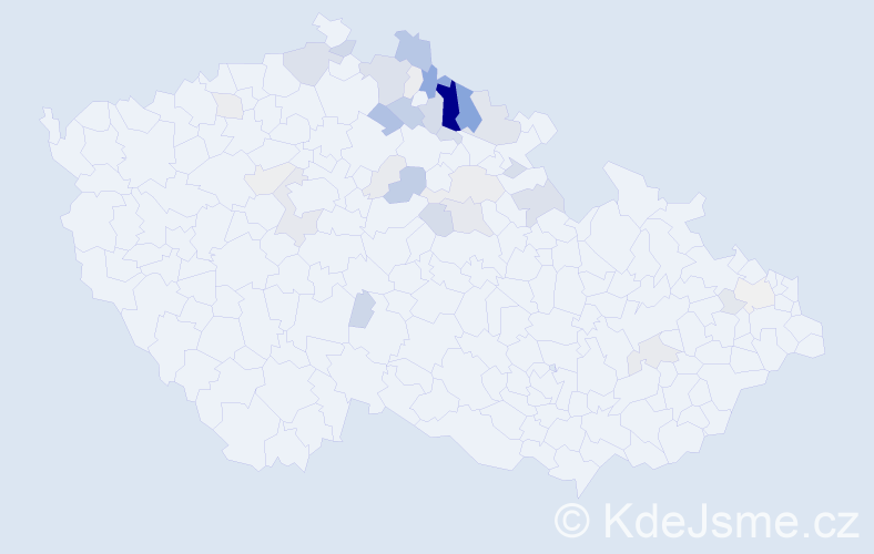 Příjmení: 'Bulušková', počet výskytů 101 v celé ČR