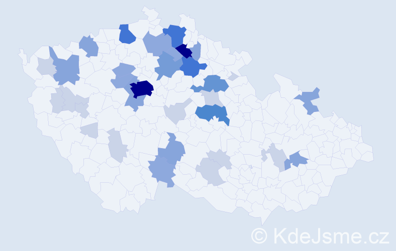Příjmení: 'Charousková', počet výskytů 105 v celé ČR