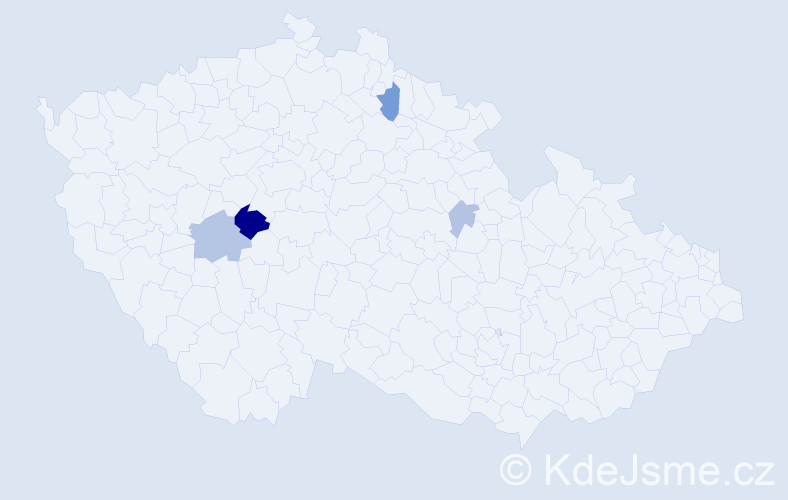 Příjmení: 'Kokštejnová', počet výskytů 10 v celé ČR