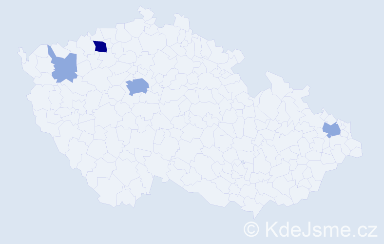 Příjmení: 'Kešelyová', počet výskytů 12 v celé ČR