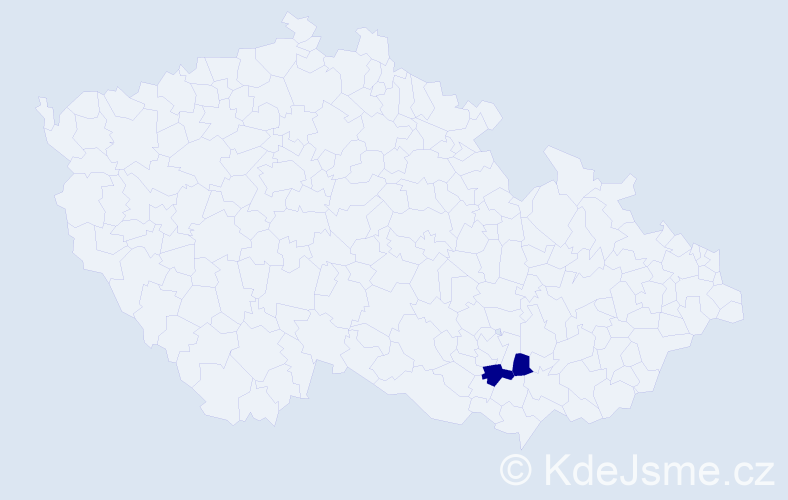Příjmení: 'Ardelyová', počet výskytů 2 v celé ČR