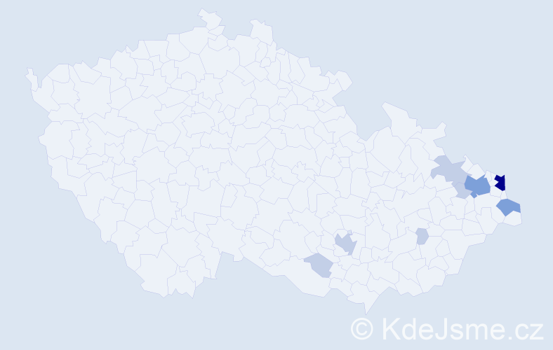 Příjmení: 'Kurnik', počet výskytů 22 v celé ČR