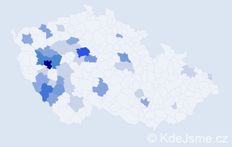 Příjmení: 'Skolková', počet výskytů 91 v celé ČR