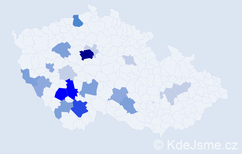 Příjmení: 'Matásek', počet výskytů 65 v celé ČR
