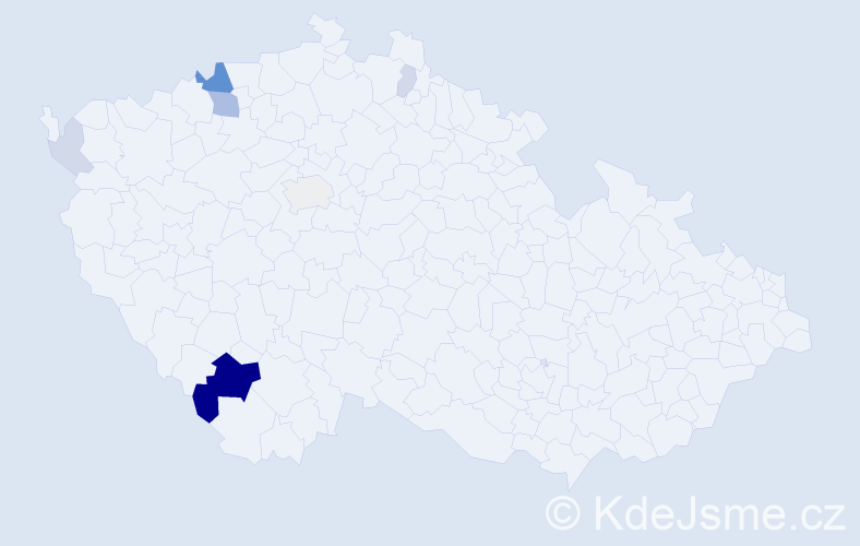 Příjmení: 'Sippl', počet výskytů 21 v celé ČR