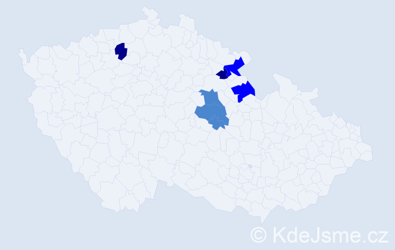 Příjmení: 'Marschall', počet výskytů 13 v celé ČR