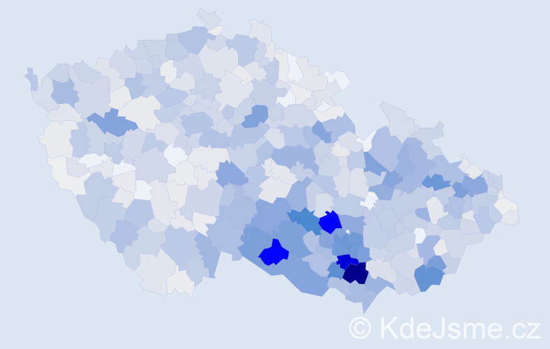 Příjmení: 'Urbánková', počet výskytů 3718 v celé ČR