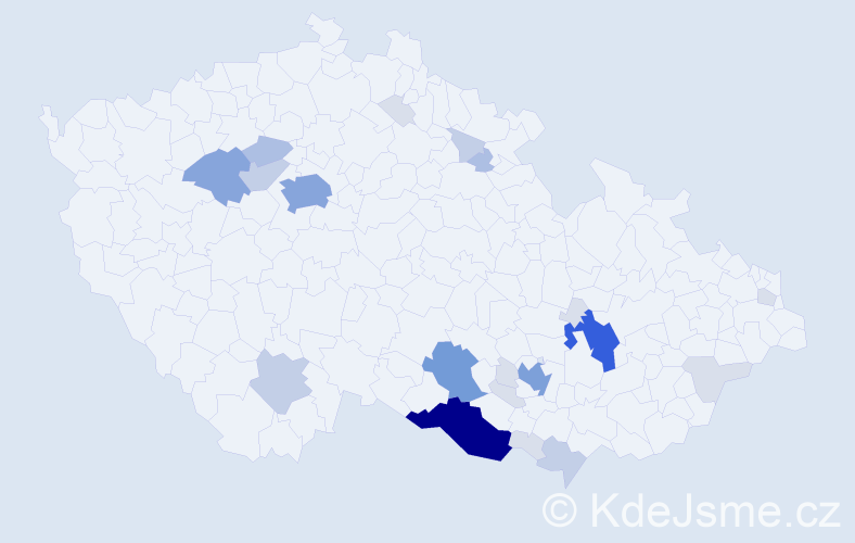 Příjmení: 'Texl', počet výskytů 79 v celé ČR