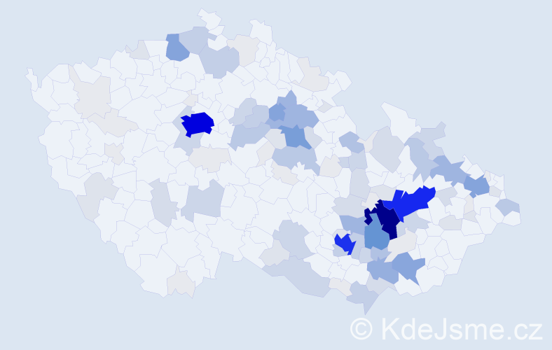 Příjmení: 'Špičáková', počet výskytů 474 v celé ČR