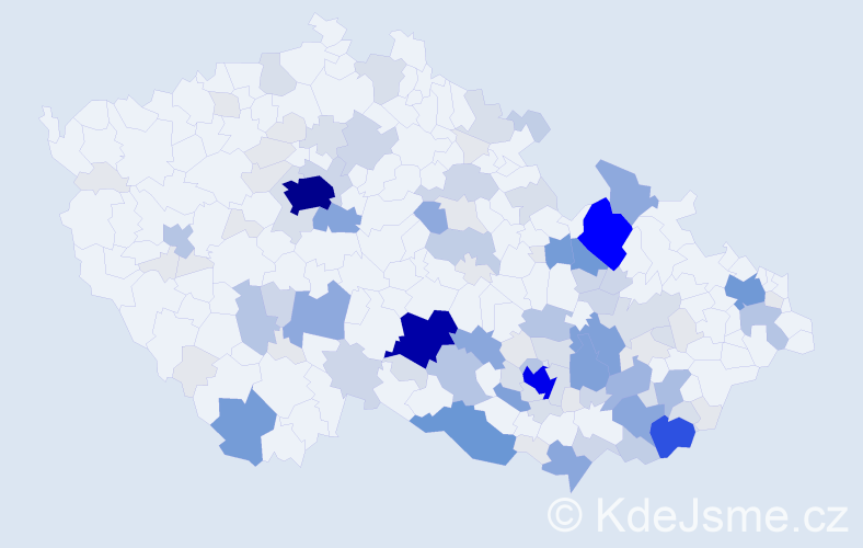 Příjmení: 'Indra', počet výskytů 475 v celé ČR