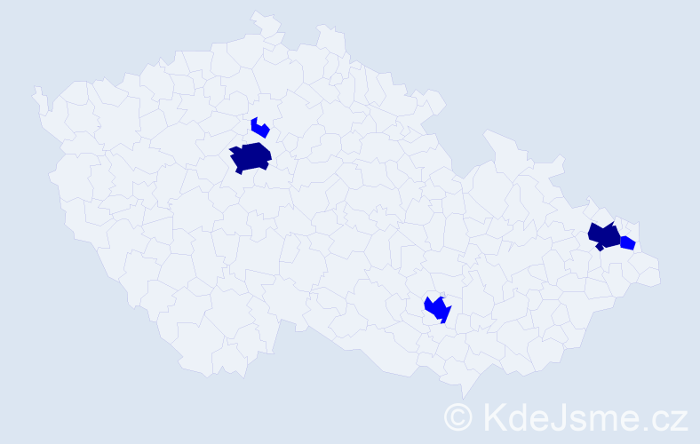 Příjmení: 'Ruhswurm', počet výskytů 7 v celé ČR