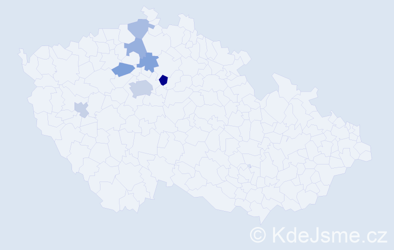 Příjmení: 'Mykuliak', počet výskytů 12 v celé ČR