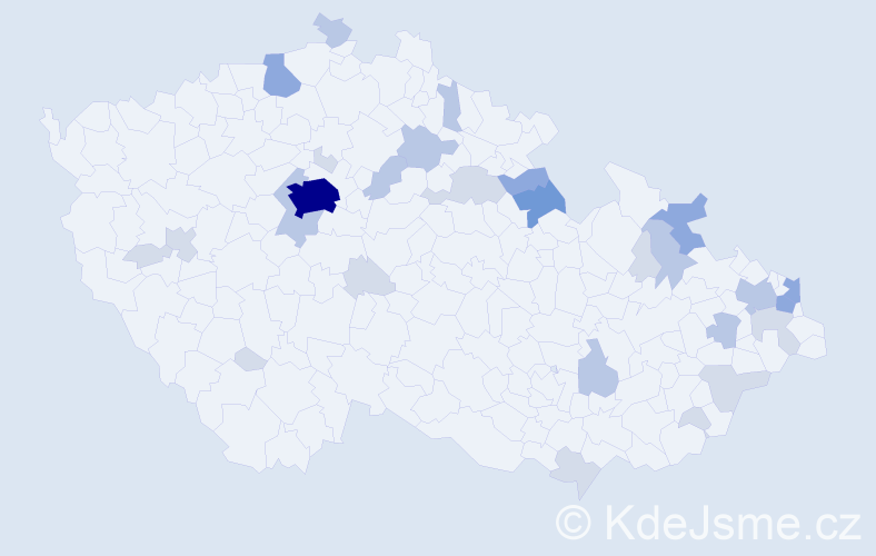 Příjmení: 'Korman', počet výskytů 68 v celé ČR