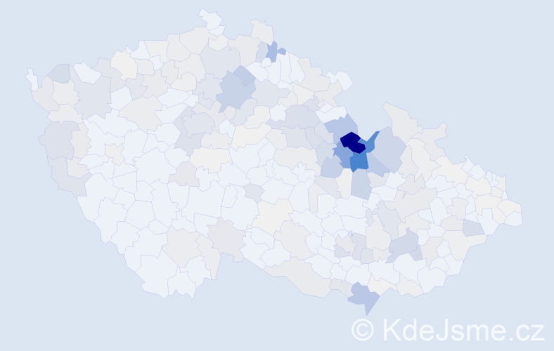 Příjmení: 'Dolečková', počet výskytů 798 v celé ČR