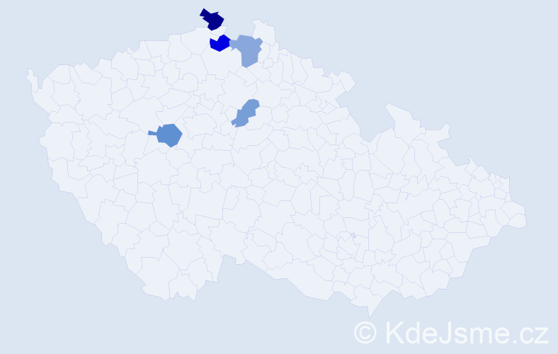 Příjmení: 'Abramcová', počet výskytů 10 v celé ČR